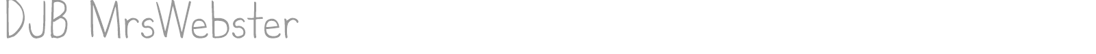 DJB Mrs Webster font preview
